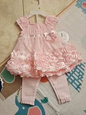 Nannette Flower Pink Dress With Pants